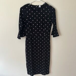 Old Navy black Sheath Dress with 3/4 Bell Sleeves